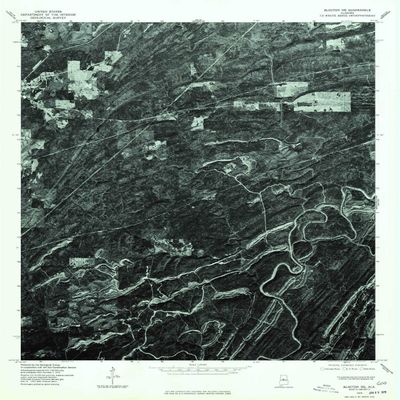 YellowMaps Blocton NE AL topo map, 1:24000 Scale, 7.5 X 7.5 Minute, Historical, 1975, Updated 1977, 26.9 x 21.6 in - Polypropylene