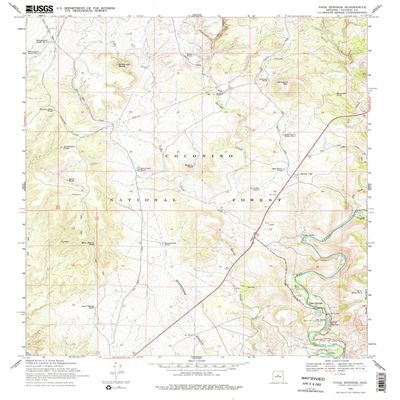 YellowMaps Page Springs AZ topo map, 1:24000 Scale, 7.5 X 7.5 Minute, Historical, 1969, Updated 1977, 26.9 x 22 in - Polypropylene