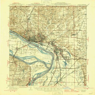 YellowMaps Alton IL topo map, 1:62500 Scale, 15 X 15 Minute, Historical, 1934, Updated 1946, 20.8 x 16.9 in - Polypropylene