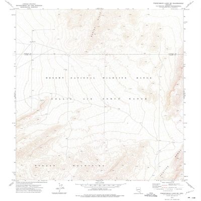 YellowMaps Frenchman Lake SE NV topo map, 1:24000 Scale, 7.5 X 7.5 Minute, Historical, 1973, Updated 1976, 26.8 x 22 in - Polypropylene