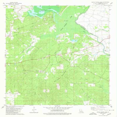 YellowMaps Bayou Pierre Lake LA topo map, 1:24000 Scale, 7.5 X 7.5 Minute, Historical, 1980, 26.8 x 22 in - Tyvek
