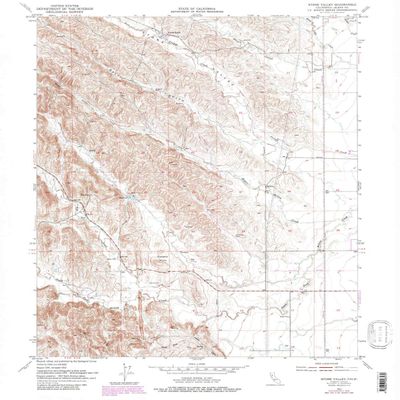 YellowMaps Stone Valley CA topo map, 1:24000 Scale, 7.5 X 7.5 Minute, Historical, 1952, Updated 1981, 26.8 x 22 in - Polypropylene