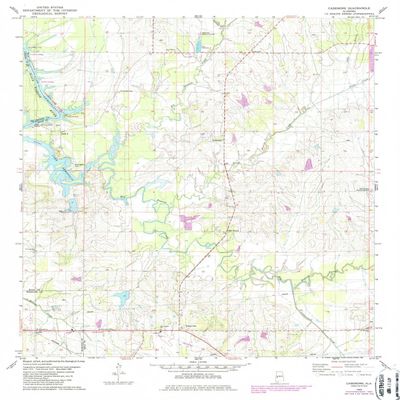 YellowMaps Casemore AL topo map, 1:24000 Scale, 7.5 X 7.5 Minute, Historical, 1980, Updated 1986, 26.9 x 21.9 in - Polypropylene