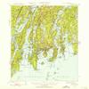 YellowMaps Boothbay ME topo map, 1:62500 Scale, 15 X 15 Minute, Historical, 1941, Updated 1955, 20.8 x 17 in - Tyvek view 1