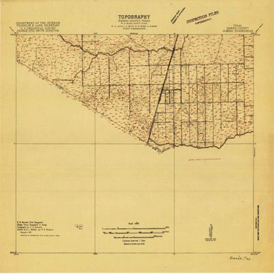 YellowMaps Almeda TX topo map, 1:24000 Scale, 7.5 X 7.5 Minute, Historical, 1915, 19 x 22.9 in - Tyvek