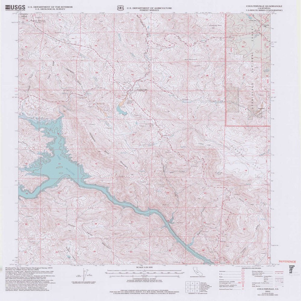 YellowMaps Coulterville CA topo map, 1:24000 Scale, 7.5 X 7.5 Minute, Historical, 2001, Updated 2004, 27.2 x 21.5 in - Polypropylene
