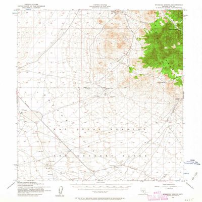 YellowMaps Stinking Spring NV topo map, 1:62500 Scale, 15 X 15 Minute, Historical, 1952, Updated 1963, 20.8 x 16.9 in - Polypropylene