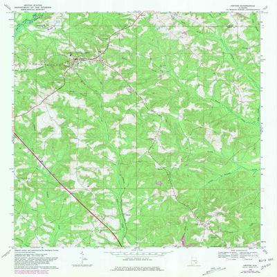 YellowMaps Ariton AL topo map, 1:24000 Scale, 7.5 X 7.5 Minute, Historical, 1969, Updated 1981, 26.9 x 21.9 in - Polypropylene