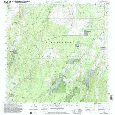 YellowMaps Aripine AZ topo map, 1:24000 Scale, 7.5 X 7.5 Minute, Historical, 1998, Updated 2000, 26.7 x 21.6 in - Polypropylene