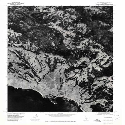 YellowMaps San Simeon CA topo map, 1:24000 Scale, 7.5 X 7.5 Minute, Historical, 1976, Updated 1980, 26.8 x 21.9 in - Polypropylene
