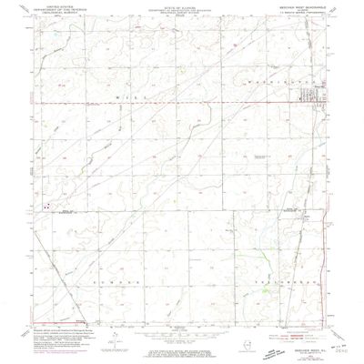 YellowMaps Beecher West IL topo map, 1:24000 Scale, 7.5 X 7.5 Minute, Historical, 1953, Updated 1974, 26.8 x 21.4 in - Polypropylene