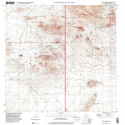 YellowMaps Chico Shunie AZ topo map, 1:24000 Scale, 7.5 X 7.5 Minute, Historical, 1996, Updated 2000, 26.8 x 22 in - Polypropylene