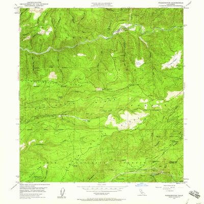 YellowMaps Washington CA topo map, 1:24000 Scale, 7.5 X 7.5 Minute, Historical, 1950, Updated 1960, 26.7 x 22.1 in - Polypropylene