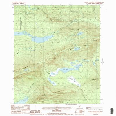 YellowMaps Barren Mountain East ME topo map, 1:24000 Scale, 7.5 X 7.5 Minute, Historical, 1988, Updated 1988, 26.8 x 21.6 in - Polypropylene