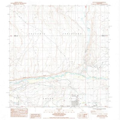 YellowMaps Fish Slough CA topo map, 1:24000 Scale, 7.5 X 7.5 Minute, Historical, 1984, Updated 1984, 26.8 x 22 in - Tyvek