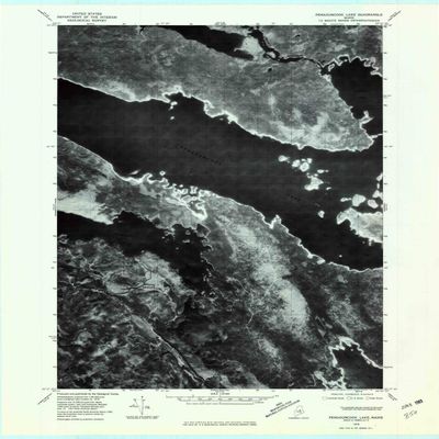 YellowMaps Pemadumcook Lake ME topo map, 1:24000 Scale, 7.5 X 7.5 Minute, Historical, 1978, Updated 1981, 27.5 x 21.5 in - Polypropylene