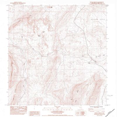 YellowMaps Devils Throat NV topo map, 1:24000 Scale, 7.5 X 7.5 Minute, Historical, 1983, Updated 1984, 26.7 x 22 in - Polypropylene