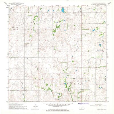 Willowdale KS topo map, 1:24000 Scale, 7.5 X 7.5 Minute, Historical, 1967, Updated 1968, 27.1 x 21.14 in - Polypropylene