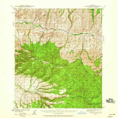YellowMaps Aldrich MTN OR topo map, 1:62500 Scale, 15 X 15 Minute, Historical, 1940, Updated 1960, 20.8 x 17 in - Polypropylene
