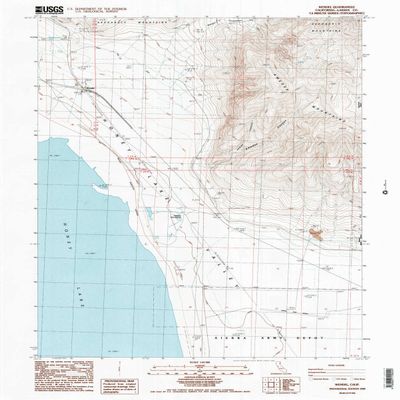 YellowMaps Wendel CA topo map, 1:24000 Scale, 7.5 X 7.5 Minute, Historical, 1988, Updated 1989, 26.7 x 21.4 in - Polypropylene
