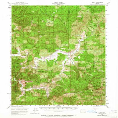 YellowMaps Alsea OR topo map, 1:62500 Scale, 15 X 15 Minute, Historical, 1956, Updated 1965, 20.8 x 15.8 in - Polypropylene