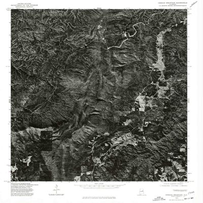 YellowMaps Cheaha Mountain AL topo map, 1:24000 Scale, 7.5 X 7.5 Minute, Historical, 1975, Updated 1977, 26.8 x 22 in - Tyvek