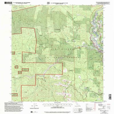 Willow Creek CA topo map, 1:24000 Scale, 7.5 X 7.5 Minute, Historical, 1997, Updated 2001, 26.8 x 21.4 in - Polypropylene