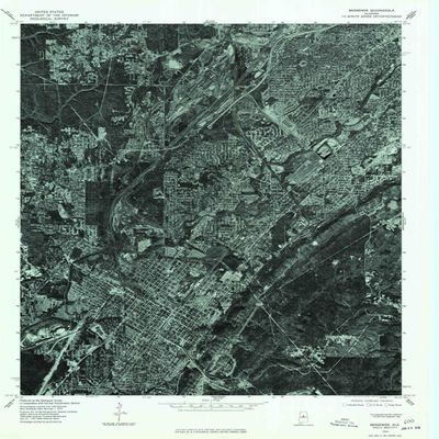 YellowMaps Bessemer AL topo map, 1:24000 Scale, 7.5 X 7.5 Minute, Historical, 1975, Updated 1977, 26.9 x 22 in - Polypropylene