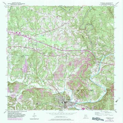 YellowMaps Cordova AL topo map, 1:24000 Scale, 7.5 X 7.5 Minute, Historical, 1949, Updated 1983, 26.9 x 22 in - Tyvek