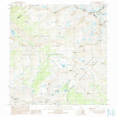 Mount Lyell CA topo map, 1:24000 Scale, 7.5 X 7.5 Minute, Historical, 1990, Updated 1990, 26.6 x 21.8 in - Tyvek