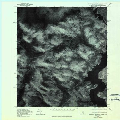 YellowMaps Bosebuck Mountain ME topo map, 1:24000 Scale, 7.5 X 7.5 Minute, Historical, 1976, Updated 1983, 27.4 x 21.5 in - Polypropylene
