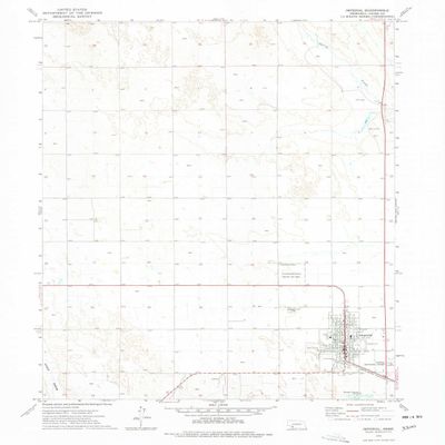 YellowMaps Imperial NE topo map, 1:24000 Scale, 7.5 X 7.5 Minute, Historical, 1973, Updated 1977, 26.8 x 22 in - Polypropylene
