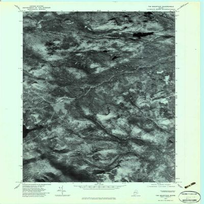 YellowMaps Tim Mountain ME topo map, 1:24000 Scale, 7.5 X 7.5 Minute, Historical, 1977, Updated 1983, 27.2 x 21.6 in - Polypropylene
