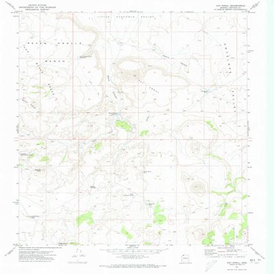 YellowMaps Hat Knoll AZ topo map, 1:24000 Scale, 7.5 X 7.5 Minute, Historical, 1971, Updated 1974, 26.9 x 22 in - Polypropylene