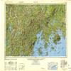 YellowMaps Bangor ME topo map, 1:250000 Scale, 1 X 2 Degree, Historical, 1948, Updated 1948, 24 x 29.6 in - Polypropylene view 1