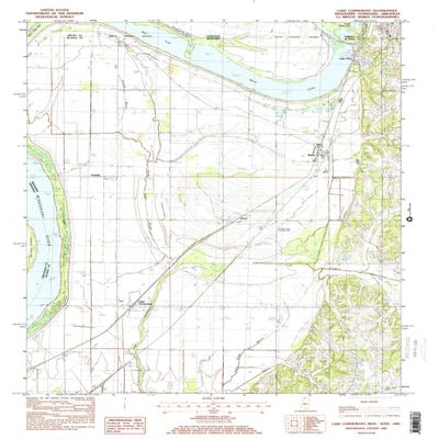 YellowMaps Lake Cormorant MS topo map, 1:24000 Scale, 7.5 X 7.5 Minute, Historical, 1982, Updated 1982, 26.9 x 22 in - Tyvek