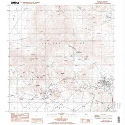 YellowMaps Beatty NV topo map, 1:24000 Scale, 7.5 X 7.5 Minute, Historical, 1987, Updated 1998, 26.8 x 22 in - Polypropylene