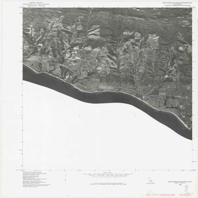 Dos Pueblos Canyon CA topo map, 1:24000 Scale, 7.5 X 7.5 Minute, Historical, 1980, 27.7 x 22 in - Tyvek