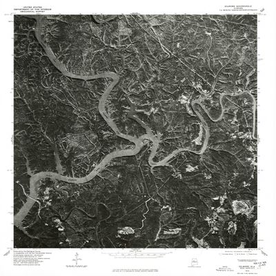 YellowMaps Gilmore AL topo map, 1:24000 Scale, 7.5 X 7.5 Minute, Historical, 1975, Updated 1977, 26.9 x 21.6 in - Polypropylene