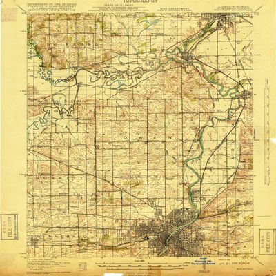YellowMaps Rockford IL topo map, 1:62500 Scale, 15 X 15 Minute, Historical, 1918, 19.8 x 15.9 in - Polypropylene