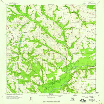 Bellwood AL topo map, 1:24000 Scale, 7.5 X 7.5 Minute, Historical, 1957, Updated 1959, 26.8 x 22.9 in - Polypropylene