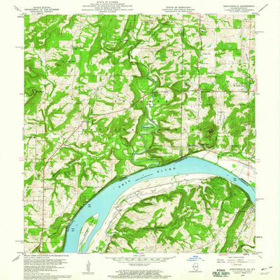 YellowMaps Shetlerville IL topo map, 1:24000 Scale, 7.5 X 7.5 Minute, Historical, 1959, Updated 1960, 26.8 x 22 in - Polypropylene