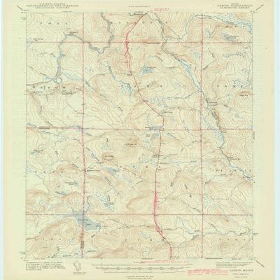 YellowMaps Oxbow ME topo map, 1:62500 Scale, 15 X 15 Minute, Historical, 1942, 20 x 15 in - Tyvek