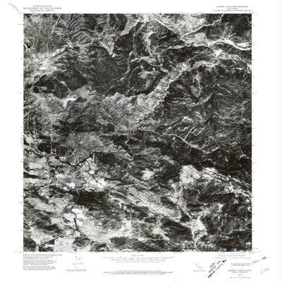 YellowMaps Lower Lake CA topo map, 1:24000 Scale, 7.5 X 7.5 Minute, Historical, 1977, Updated 1980, 26.8 x 21.9 in - Polypropylene
