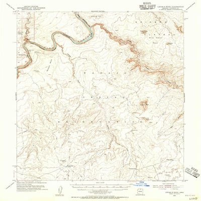 YellowMaps Leche E Rock AZ topo map, 1:62500 Scale, 15 X 15 Minute, Historical, 1954, Updated 1956, 20.8 x 16.9 in - Polypropylene