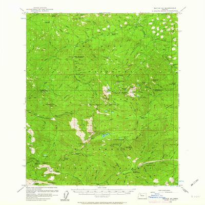 YellowMaps Battle Ax OR topo map, 1:62500 Scale, 15 X 15 Minute, Historical, 1956, Updated 1963, 20.9 x 16.8 in - Polypropylene