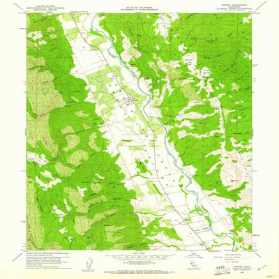 YellowMaps Guinda CA topo map, 1:24000 Scale, 7.5 X 7.5 Minute, Historical, 1959, Updated 1961, 26.8 x 22 in - Polypropylene