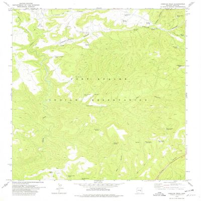 YellowMaps Cibecue Peak AZ topo map, 1:24000 Scale, 7.5 X 7.5 Minute, Historical, 1978, Updated 1978, 26.8 x 22 in - Polypropylene