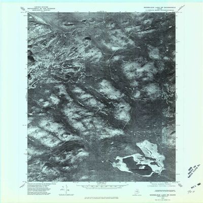 YellowMaps Mooseleuk Lake SW ME topo map, 1:24000 Scale, 7.5 X 7.5 Minute, Historical, 1975, Updated 1981, 27.3 x 21.6 in - Polypropylene