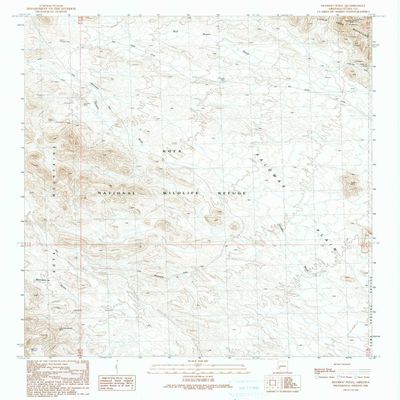 Hoodoo Well AZ topo map, 1:24000 Scale, 7.5 X 7.5 Minute, Historical, 1990, Updated 1990, 26.7 x 22 in - Polypropylene